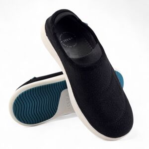 Vessi Women's Black Sunday Slip On Waterproof Dyma-Wool Shoes 8